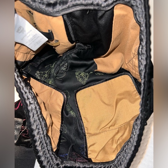 MCM Luxury Velour Jogger Black Multicolor Lion Logo Limited Ed MCM Handbag Brand - Picture 6 of 14